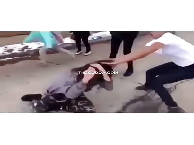 Girl Gets Dragged & Kicked In The Face For Stealing Shortyâ€™s Man!