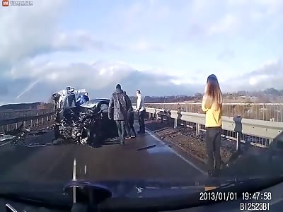 Stupid Girl Causes Brutal Accident