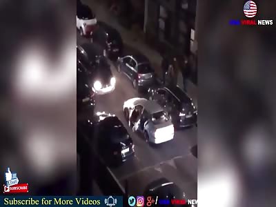 Street brawl in east London