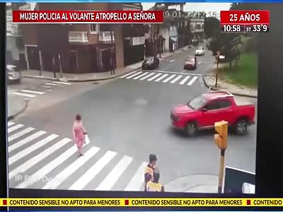 Police officer hits a grandmother with her truck in Argentina