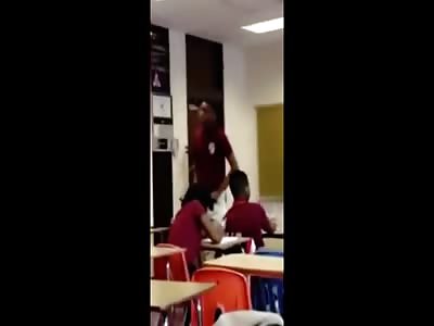 16-Year-Old Student Beats Up His Teacher in Classroom