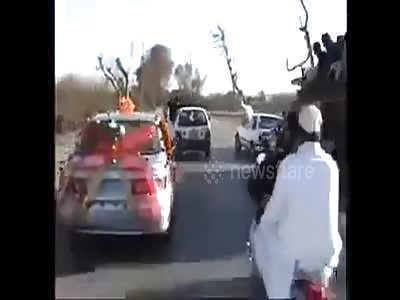 Indian marriage car accident