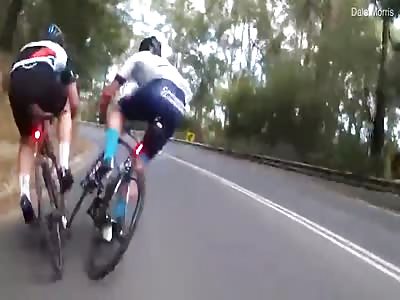 Cyclist sent flying over his handlebars after colliding with a cat