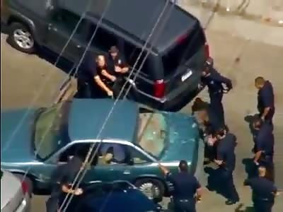 Wild Police Pursuit In South Los Angeles