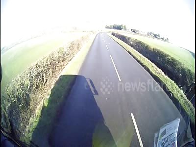 Crash after losing control on a sharp bend