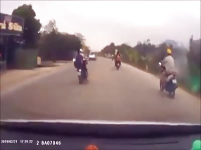 Idiot on a motorcycle