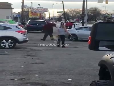 Dude Knocks A Girl Out In Public