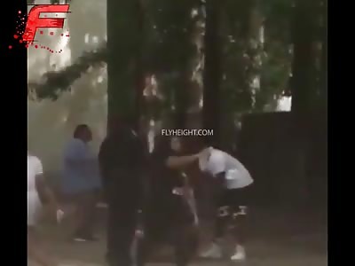 Girl Pulls Out A Gun After Her Man Gets Knocked Out In A Fight