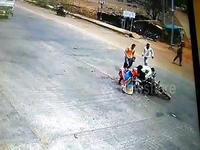 Speeding truck hits bike