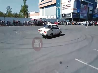 the car drove into people