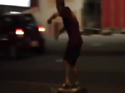 Skateboarder thought everyone will stop for him