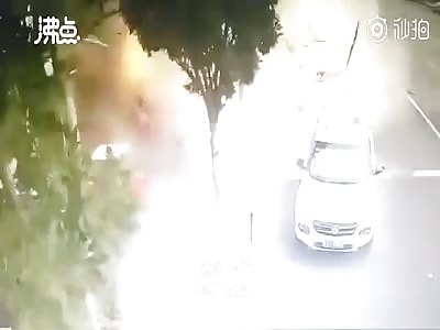Guy walked away from a gas explosion unharmed