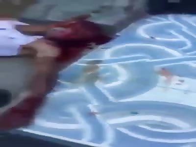 all wounded man spitting blood when shot