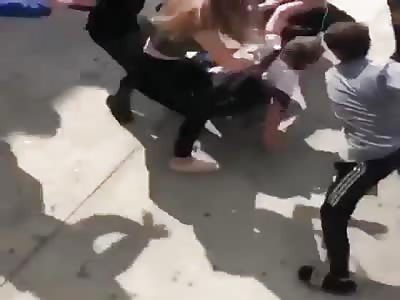 terrible fight at a school