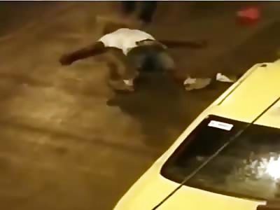 man kicked in the head without mercy