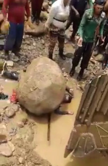 Retrieving Mans Body After Being Crushed by Boulder