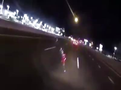 Helmet Cam: Biker Slams Into Car