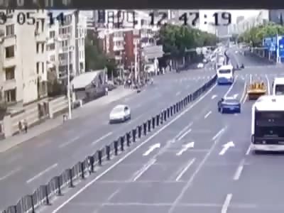 Old Man Loses Control of Porsche, Slams into Pedestrians 