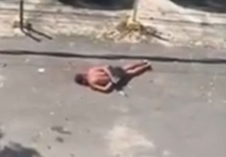 Man With Hands and Feet Tied Executed in the Street