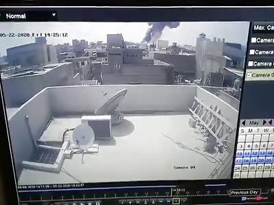 CCTV Footage of PIA Plane Crash in Karachi
