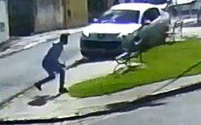Thief Running From Police Slams Into Bystander