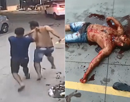 Brutal Stabbing at a Gas Station In Brazil