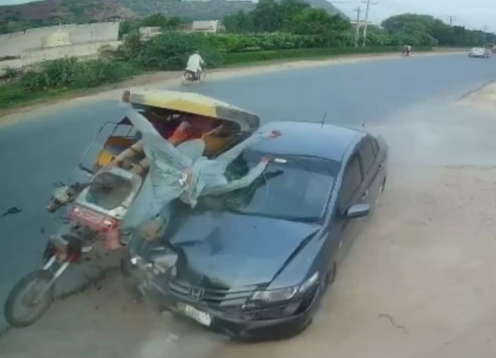 Family In Rickshaw Wrecked By Speeding Car