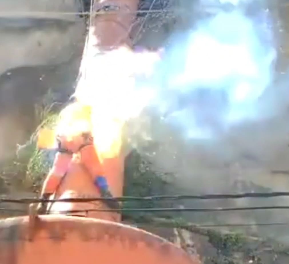 Worker Zapped By Live Wire