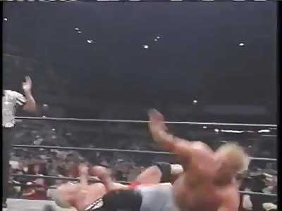 Psycho Sid breaks his leg WWE/WCW
