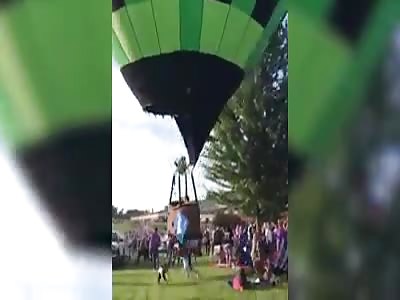 Hot air balloon crash-lands into a crowd at a Missouri festival