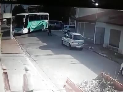 run over by bus (aftermath included)