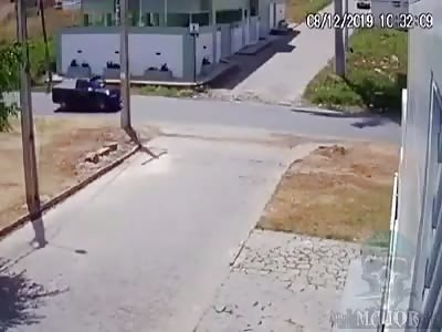 woman being run over