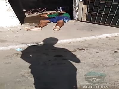shot dead man (Two angles)