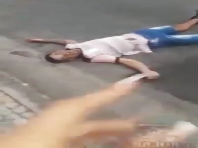 dying man in the street