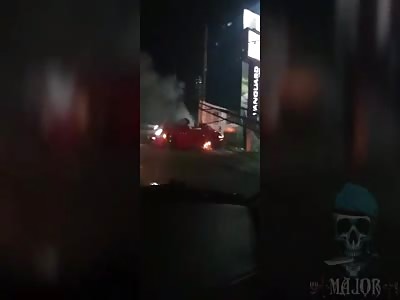 car crash by stupid man