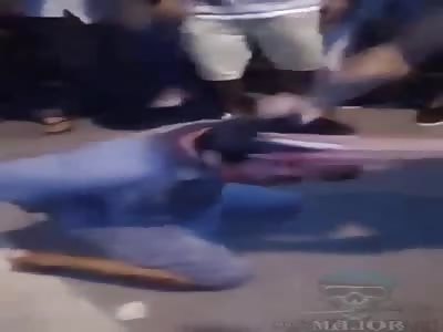 thief being beaten by popular