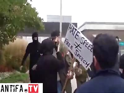  Proud Boy Nazi Attacks Peaceful ANTIFA Member