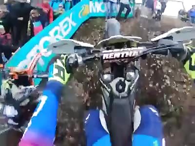Motocross shocking accident