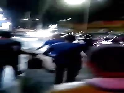 Thief hit by tÃ¡xi drivers