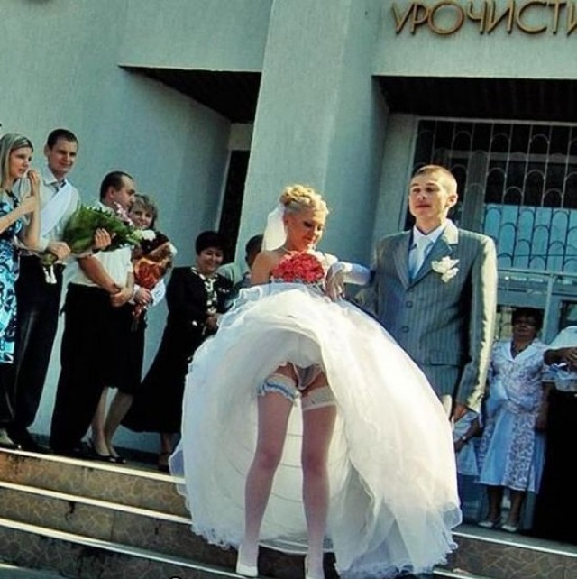  Bride shows Off her Goods..Not on Purpose