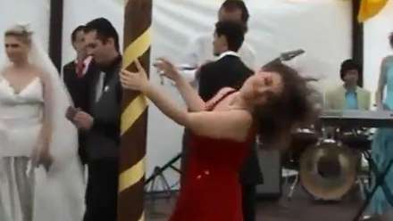 Super Slutty Drunk Girl in Skimpy Red Dress Ruins The Wedding