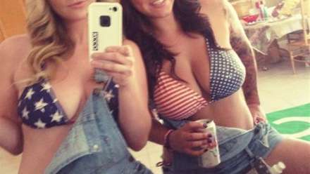 And now, 62 of the sexiest, patriotic babes you'll see this 4th of July