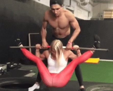 Porn Star Caught Practicing at the Gym 