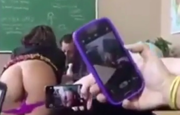 College Girl Shows Ass And Pussy To Entire Class