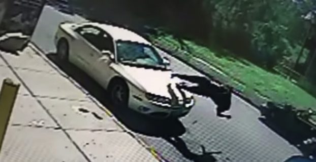 80 year old man is sent flying after hit by speeding car, hit and run