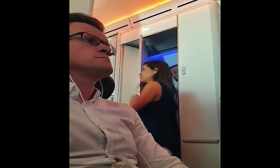 Young Couple Get Caught Joining the Mile High Club