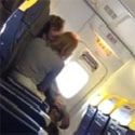 Woman caught Jerking Off Co Passenger on Airplane 
