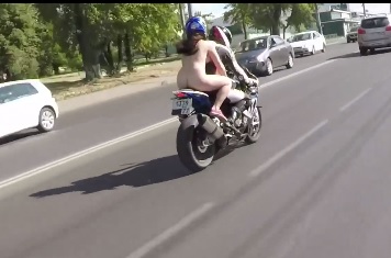 Naked on a Bike Causing Accidents