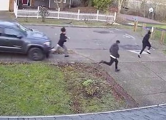 Road Rage Driver Chases 3 Kids Running One Over