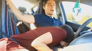 Mom Gives Dad a BJ after Dropping Daughter off at School